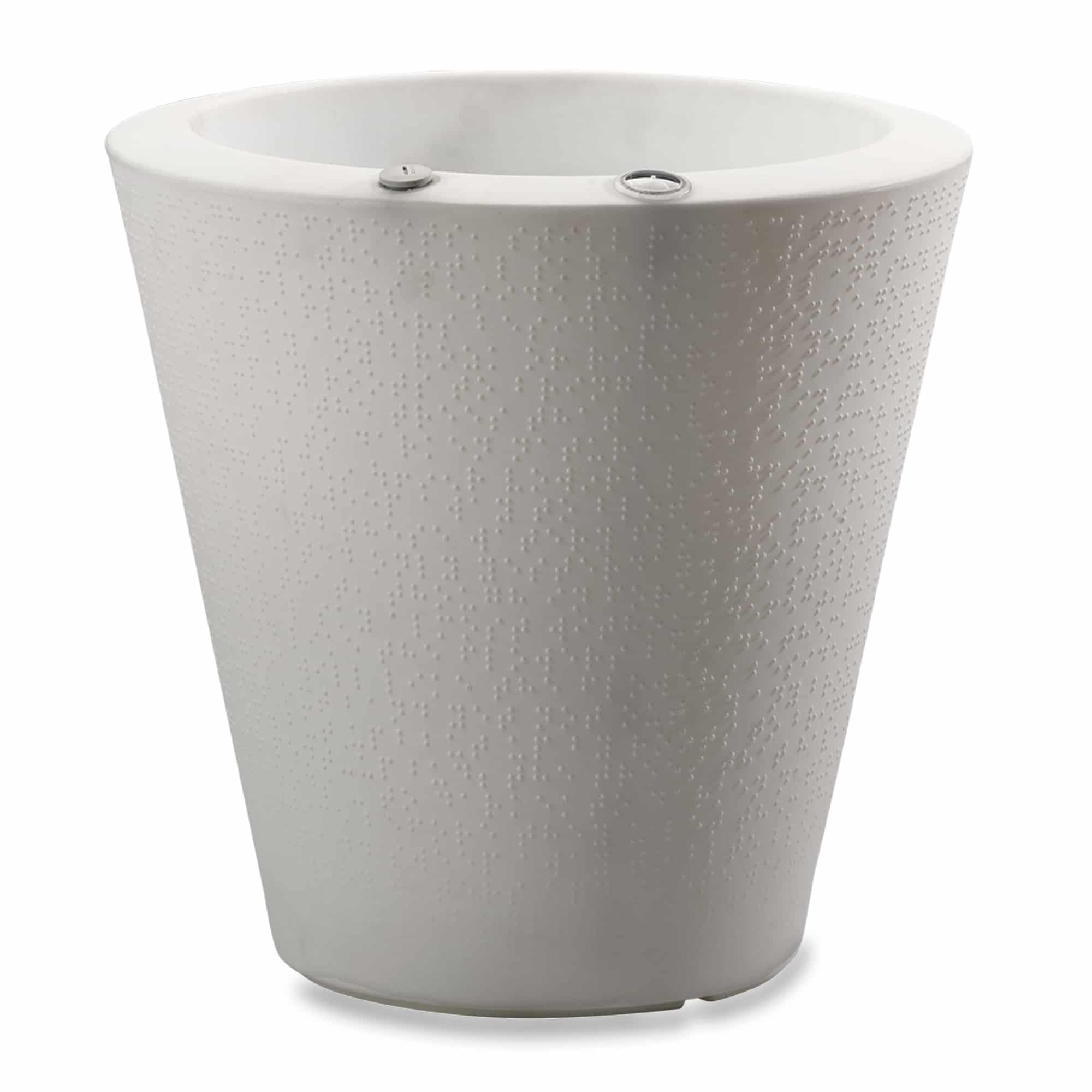 TruDrop Self Watering Dot Planter in Alpine White