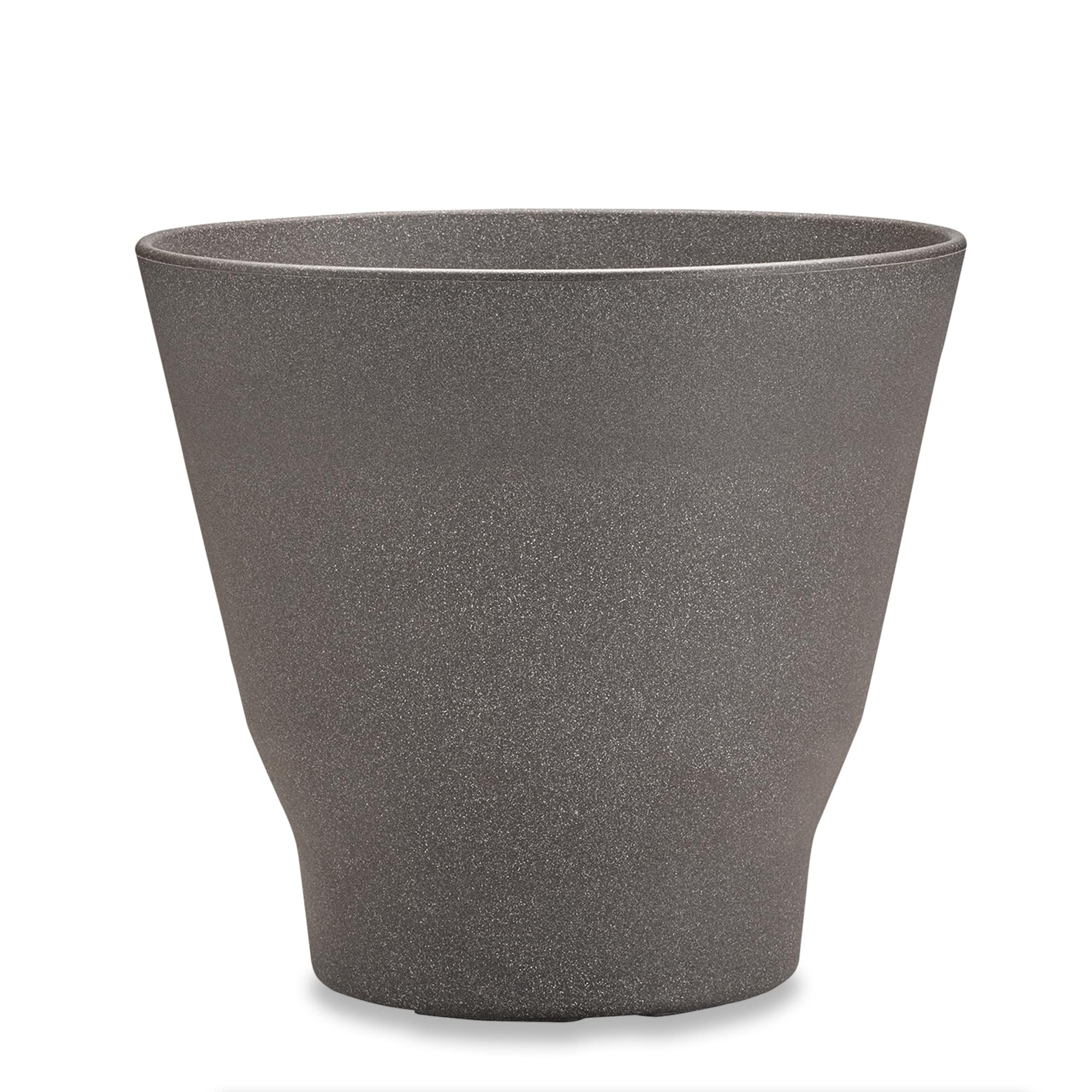 step planters in smoke grey